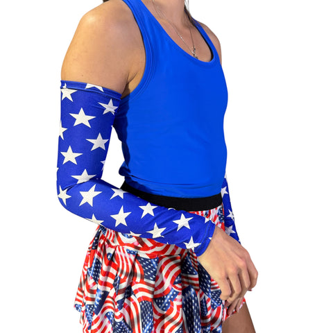 Stars Print Arm Sleeves – Patriotic Compression Sleeves