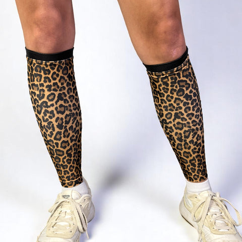 Leopard or Cheetah Animal Compression Calf Sleeves