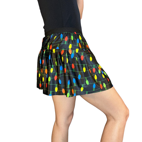 Christmas Lights Running Skirt | Christmas Skirt | Jingle Bell Holiday Athletic Skirt - Rock City Skirts