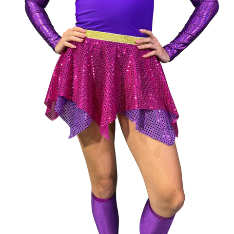 Vidia Fairy Pixie Sparkle Skirt for Running Purple Costume