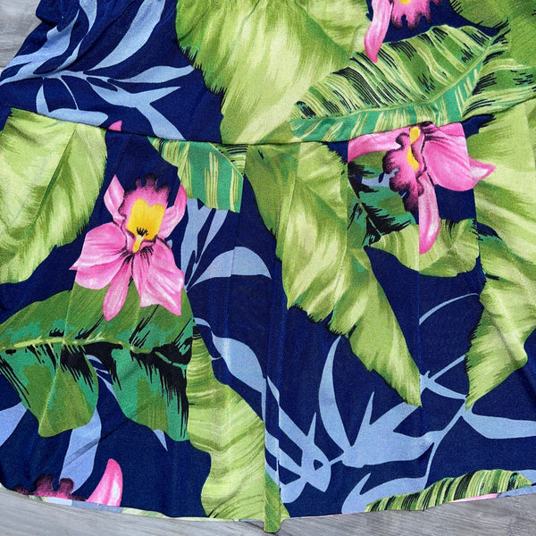Hawaiian Maui Floral/Leaf Running Skirt - Rock City Skirts