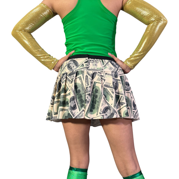 Money Print Running Skirt