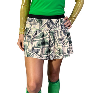 Money Print Running Skirt