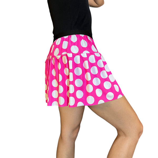Pink Polka Dot Mrs Minnie Mouse Running Skirt - Rock City Skirts