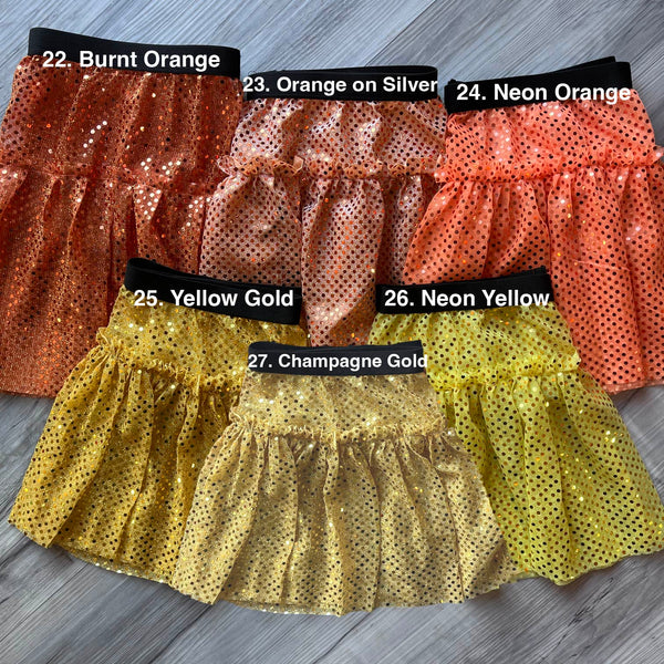 Athletic Sparkle Skirt - MANY COLORS to Choose From | Running Skirt