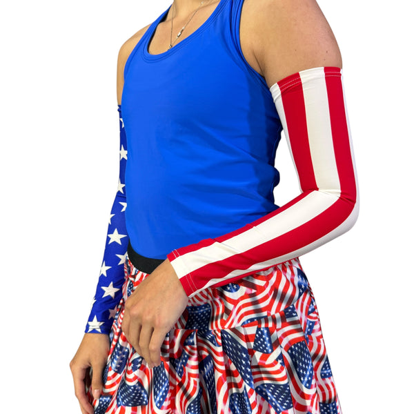 Stars and Stripes Arm Sleeves – Patriotic Compression Sleeves