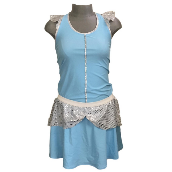 "Cinderella" Inspired Sparkle Ruffle Racerback Shirt - Rock City Skirts