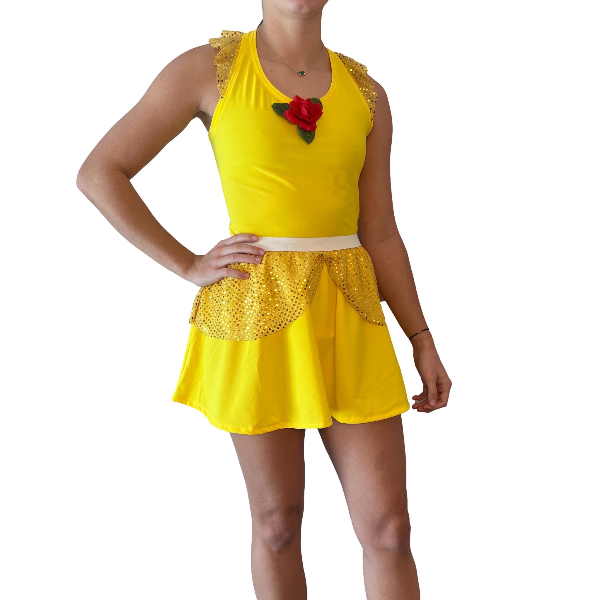 Belle Inspired Running Costume - Princess Skirt and Racerback - Rock City Skirts