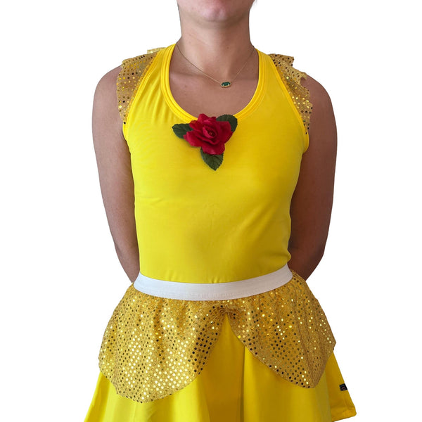 Belle Inspired Running Costume - Princess Skirt and Racerback - Rock City Skirts