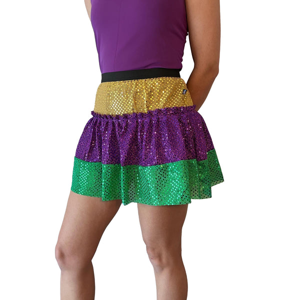 Mardi Gras Running Sparkle Skirt - Rock City Skirts