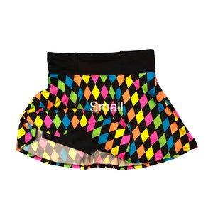 Running Skirt with Booty Shorts and front zipper pocket shirt -Sample- Small - Rock City Skirts