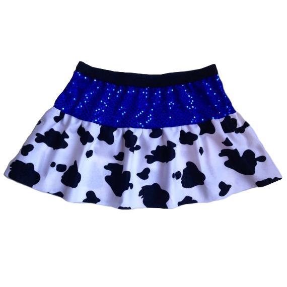 Cowgirl Skirt with Matching Trim (Optional Colors) - Rock City Skirts