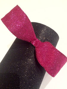 Fuchsia Glitter Bow Non-Slip Headband - Rock City Skirts