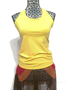 Yellow Racerback Running Shirt - Rock City Skirts