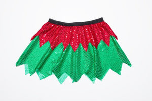 Christmas Elf Sparkle Athletic Skirt - Rock City Skirts