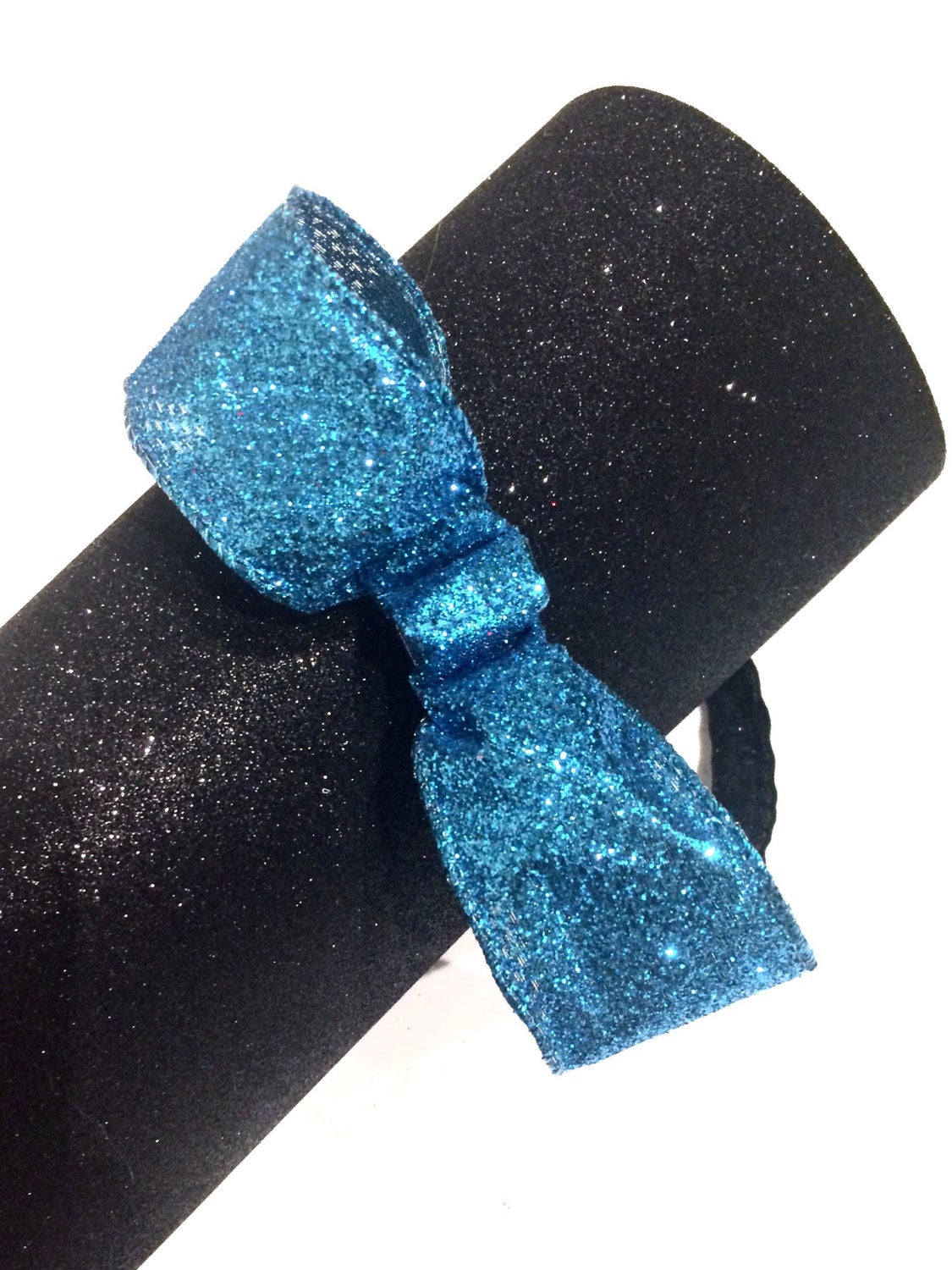 "Drizella" Turquoise Glitter Non-Slip Headband- Turquoise headband only- NO BOW - Rock City Skirts