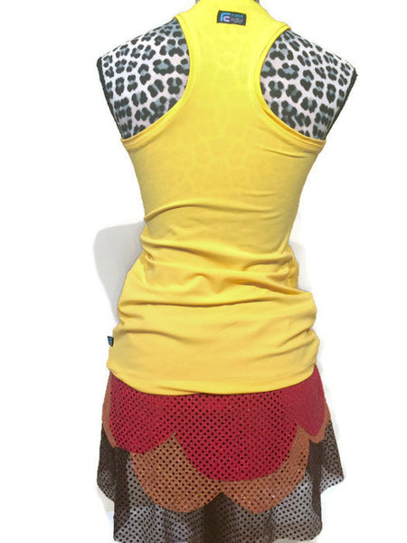Yellow Racerback Running Shirt - Rock City Skirts