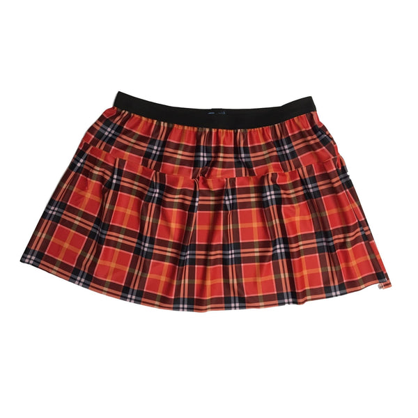 Plaid Red Running Skirt - Rock City Skirts