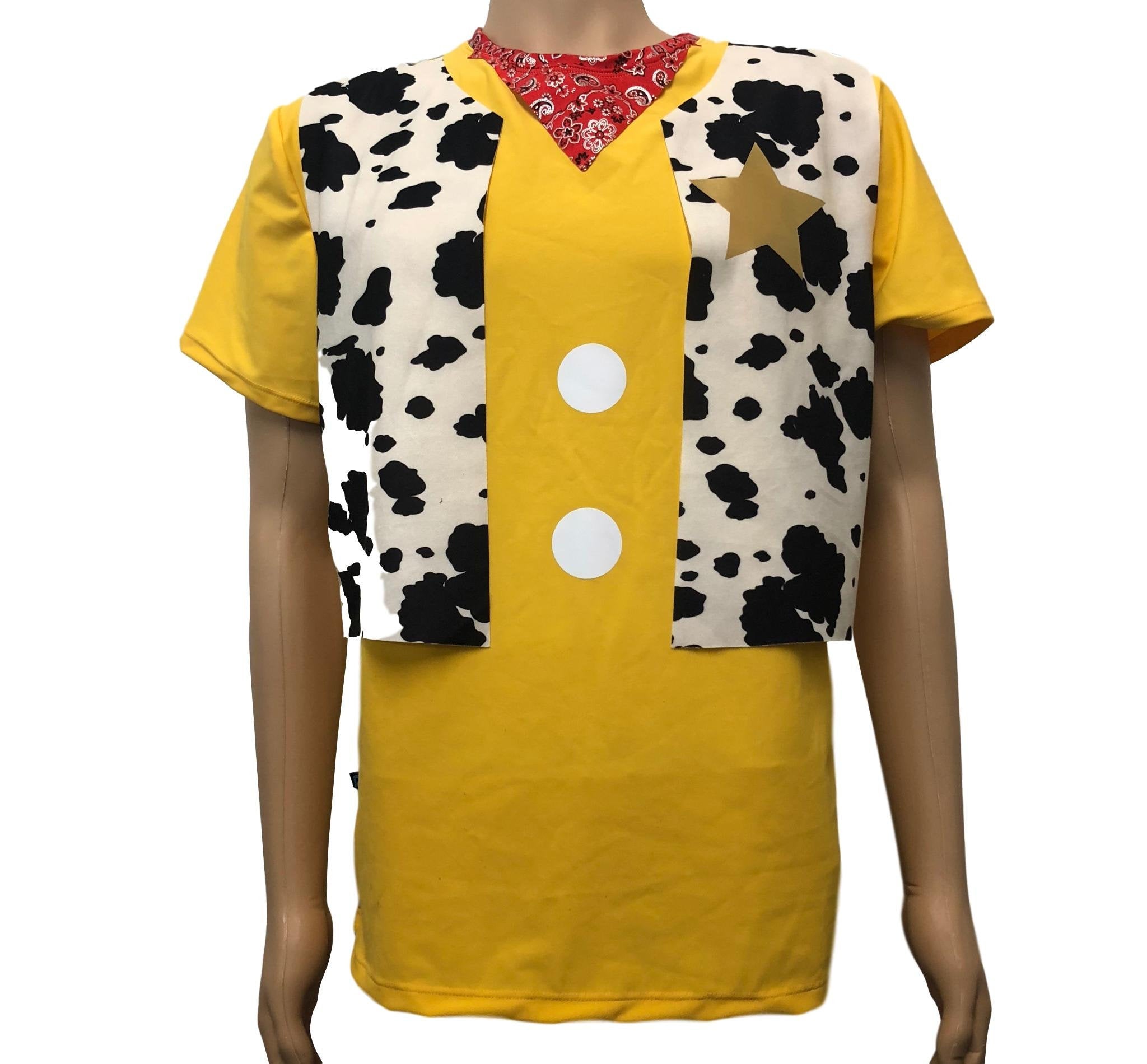 Men's Toy Story "Woody" Inspired  Shirt (with Built in Cow Vest) - Rock City Skirts