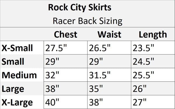 Brown Racerback Running Shirt - Rock City Skirts