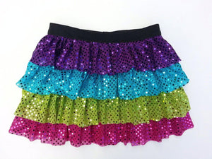 Children's Multi-Ruffled Sparkle Skirt - Rock City Skirts