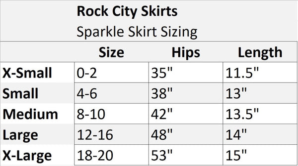 Mardi Gras Running Sparkle Skirt - Rock City Skirts